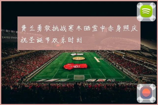费兰勇敢挑战寒冬晒雪中赤身照庆祝圣诞节欢乐时刻